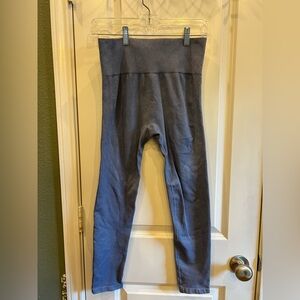 JoyLab High Rise Blue/Gray Ribbed Seamless 7/8 Leggings